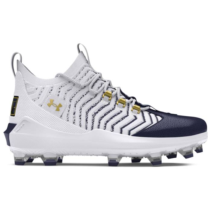 アンダーアーマー Under Armour 【 Harper 9 Pro Tpu Men's White/Midnight Navy/Metallic Gold...