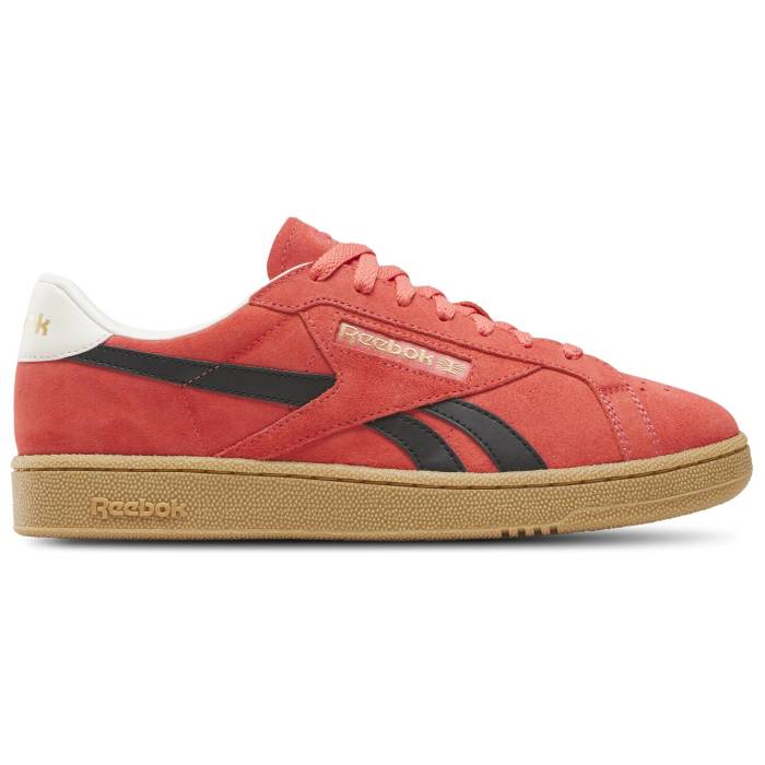 【★スーパーSALE★12/11深夜2時迄】リーボック Reebok 【 Club C Grounds Uk Men's Sunset Coral/Black/Gum 】 クラブ 靴 メンズ靴 スニーカー メンズ 黒色 ブラック