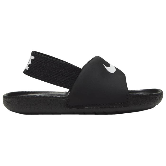 ナイキ Nike 【 Kawa Slides Girls' Toddler Black/White 】 キッズ ベビー マタニティ ベビーファッシ..