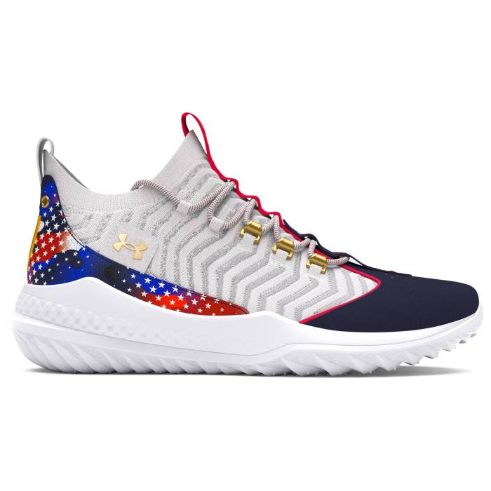 アンダーアーマー Under Armour 【 Harper 9 Turf Usa Men's White/Metallic Gold/Midnight Navy 】 タ..