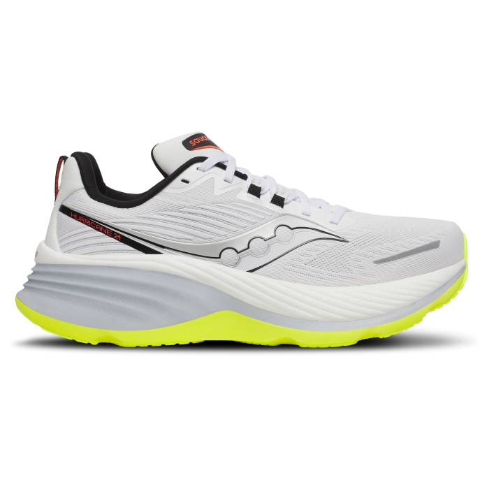 【★スーパーSALE★12/11深夜2時迄】サッカニー Saucony 【 Hurricane 24 Men's White/Black 】 ハリケーン 靴 メンズ靴 スニーカー メンズ 白色 ホワイト 黒色 ブラック