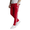 アディダス Adidas Originals 【 Adicolor Classics Beckenbauer Track Pants Men's Better Scarlet/White 】 ベッケンバウワー トラック メンズファッション ズボン パンツ メンズ 白色 ホワイト