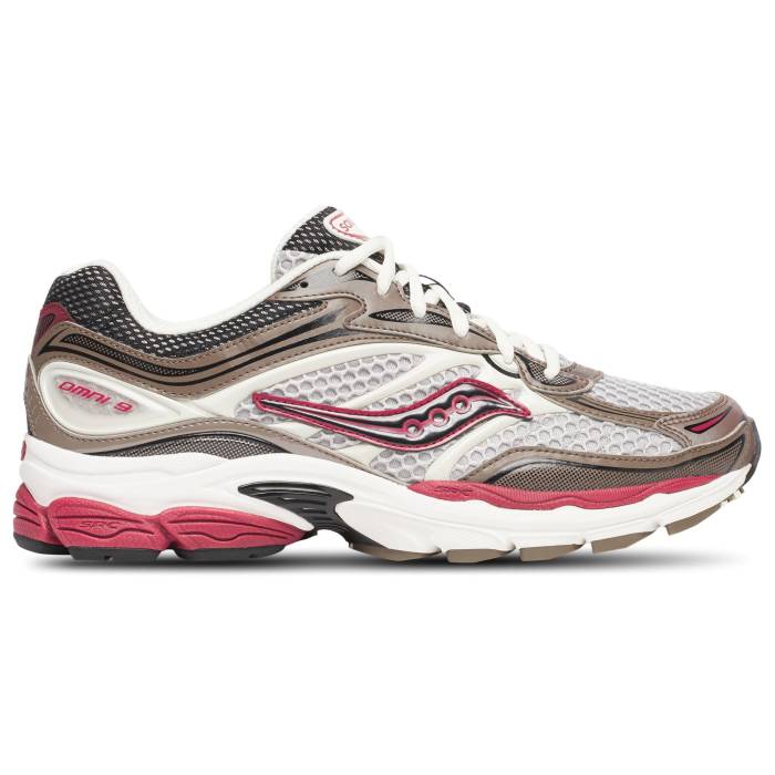【★スーパーSALE★12/11深夜2時迄】サッカニー Saucony 【 Progrid Omni 9 Men's Red/Brown 】 オムニ 靴 メンズ靴 スニーカー メンズ Red 赤・レッド 茶色 ブラウン