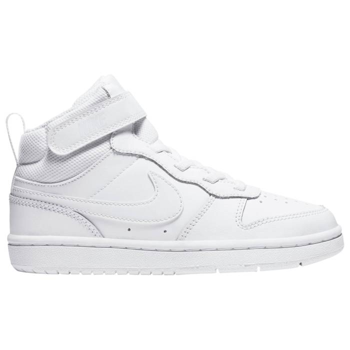 ナイキ Nike 【 Court Borough Mid 2 Boys' Preschool White/White 】 コート ミッド キッズ ベビー マタニティ キッズファッション 靴 スニーカー 白色 ホワイト