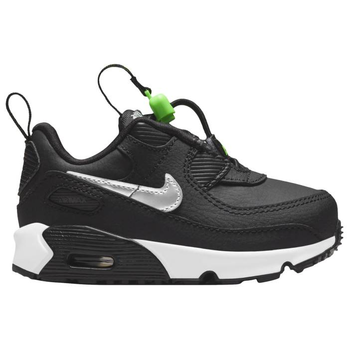 ナイキ Nike 【 Air Max 90 Boys' Toddler Black/Green 】 マックス キッズ ベビー マタニティ ベビー..