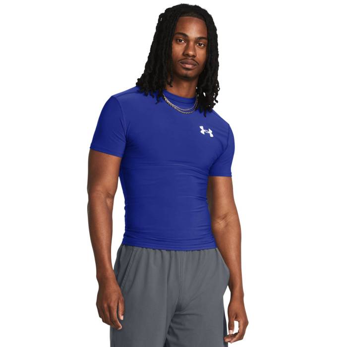 アンダーアーマー Under Armour 【 Heatgear Og Compression Short Sleeve Men's Royal/White 】 コンプレッション Sleeve スリーブ メンズ 白色 ホワイト