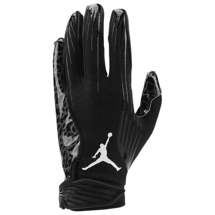 ナイキ ジョーダン Jordan 【 Fly Lock Football Glove Men's Black/Black/White 】 フットボール グローブ グラブ 手袋 メンズ 黒色 ブラック 白色 ホワイト