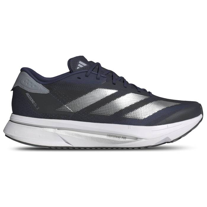 アディダス Adidas 【 Adizero Sl 2 Men's Dark Blue/Silver Metallic/Halo Silver 】 アディゼロ メンズ 青色 ブルー Silver 銀色・シルバー