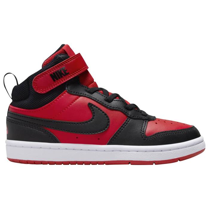 【★スーパーSALE★12/11深夜2時迄】ナイキ Nike 【 Court Borough Mid 2 Boys' Preschool Black/Unive...