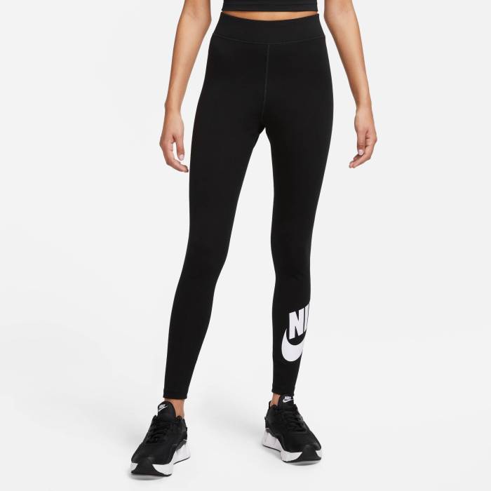 ナイキ Nike 【 Nsw Classic Graphic Hr Futura Tights Women's White/Black 】 クラシック グラフィッ..