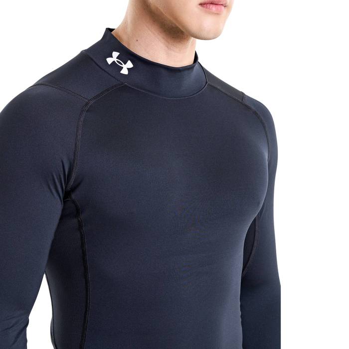 アンダーアーマー Under Armour 【 Hg Armour Comp Mock Long Sleeve Men's White/Black 】 Slee...