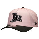 ニューエラ New Era 【 Tampa Bay Rays 9Forty A-Frame Cap Men's Pink Rouge/Black 】 キャップ 帽子 バッグ 小物 ブランド雑貨 帽子 メンズ帽子 キャップ メンズ pink ピンク 黒色 ブラック