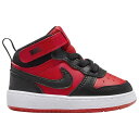 ナイキ Nike 【 Court Borough Mid 2 Boys' Toddler University Red/Black 】 コート ミッド キッズ ...
