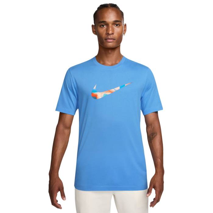 ʥ Nike  Dri-Fit Lava Swoosh T-Shirt Men's University Blue/Multi  ɥ饤եå Swo...