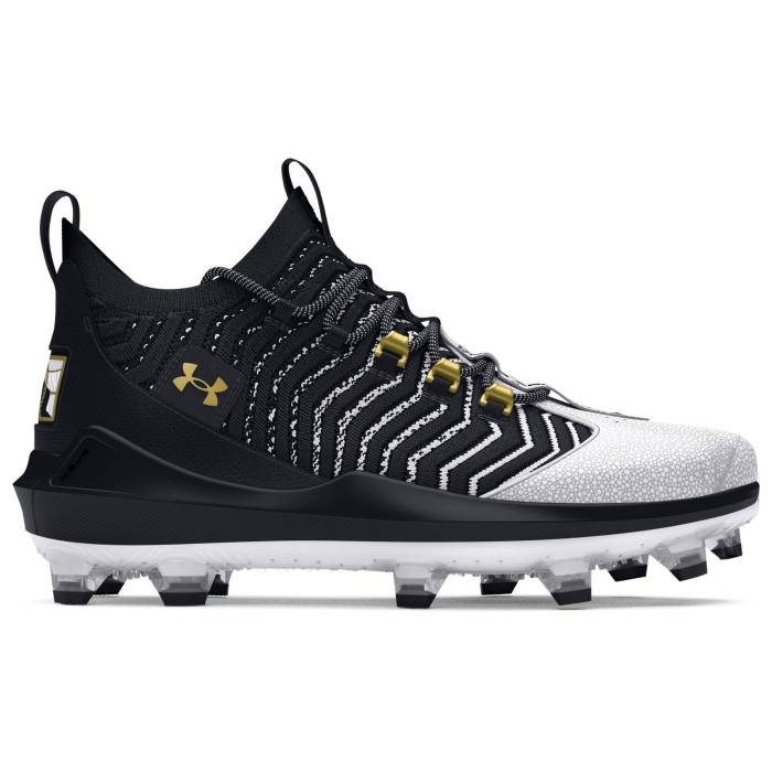 ޡ Under Armour  Harper 9 Pro Tpu Men's Black/White/Metallic Gold  ץ ...