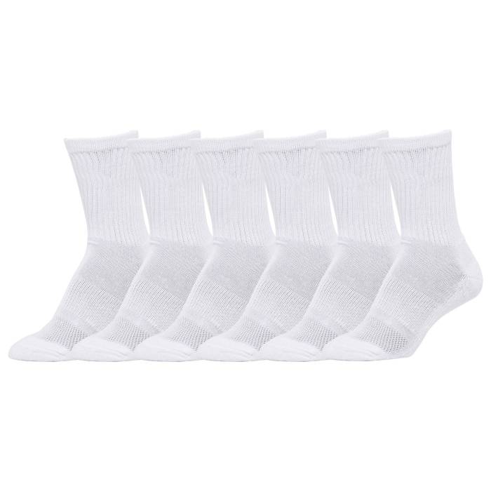 Csg  Youth 6 Pack Crew Socks Boys' Grade School White  Ҷ 롼 å å ٥ӡ ޥ˥ƥ åեå  å   ۥ磻