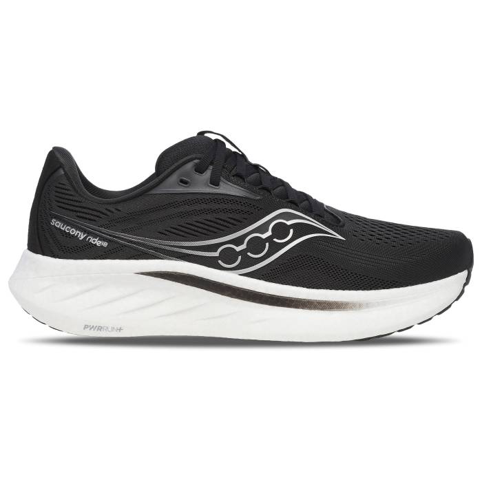【★スーパーSALE★12/11深夜2時迄】サッカニー Saucony 【 Ride 18 Men's White/Black 】 靴 メンズ靴 スニーカー メンズ 白色 ホワイト 黒色 ブラック