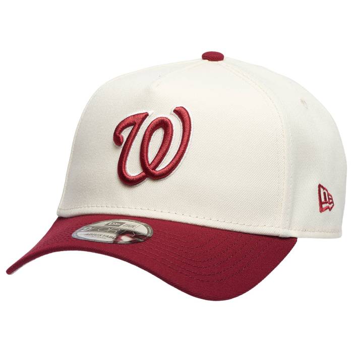 ニューエラ New Era 【 Nationals 940 A Frame Cap Men's Cardinal/Chrome 】 ナショナルズ キャップ 帽子 バッグ 小物 ブランド雑貨 帽子 メンズ帽子 キャップ メンズ カーディナル