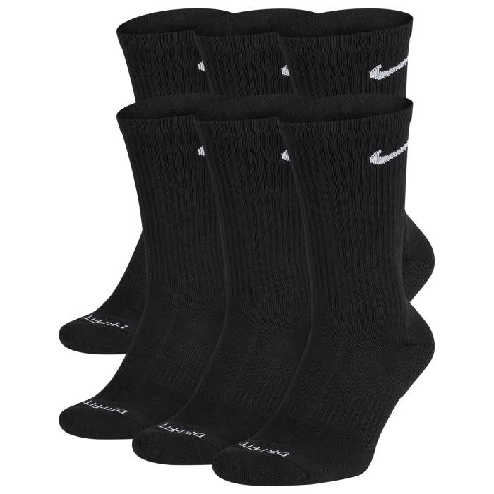 【★スーパーSALE★6/11深夜2時迄】ナイキ Nike 【 6 Pack Everyday Plus Cushioned Socks - Men's Men's White/Black 】 ソックス・靴下 メンズ メンズ 白色 ホワイト 黒色 ブラック