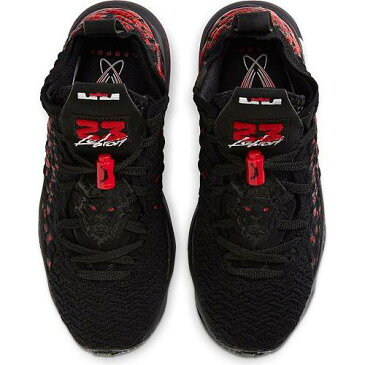 ナイキ NIKE レブロン バスケットボール スニーカー 運動靴 黒 ブラック 白 ホワイト 赤 レッド KIDS' 【 BLACK WHITE RED NIKE GRADE SCHOOL LEBRON 17 BASKETBALL SHOES 】 キッズ ベビー マタニティ