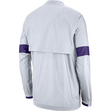 ナイキ NIKE タイガース 白 ホワイト MEN'S 【 WHITE NIKE LSU TIGERS LOCKDOWN HALFZIP FOOTBALL JACKET COLOR 】 メンズファッション コート ジャケット