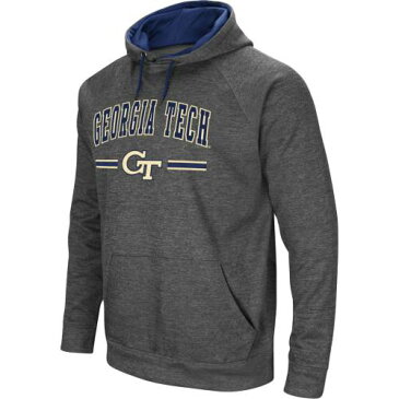 COLOSSEUM メンズ テック 黄色 イエロー Gray灰色 グレイ メンズファッション トップス パーカー 【 Mens Georgia Tech Yellow Jackets Grey Pullover Hoodie 】 Color