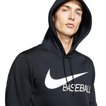 ナイキ NIKE ベースボール 黒 ブラック 白 ホワイト MEN'S 【 BLACK WHITE NIKE PULLOVER BASEBALL HOODIE 】 メンズファッション トップス パーカー