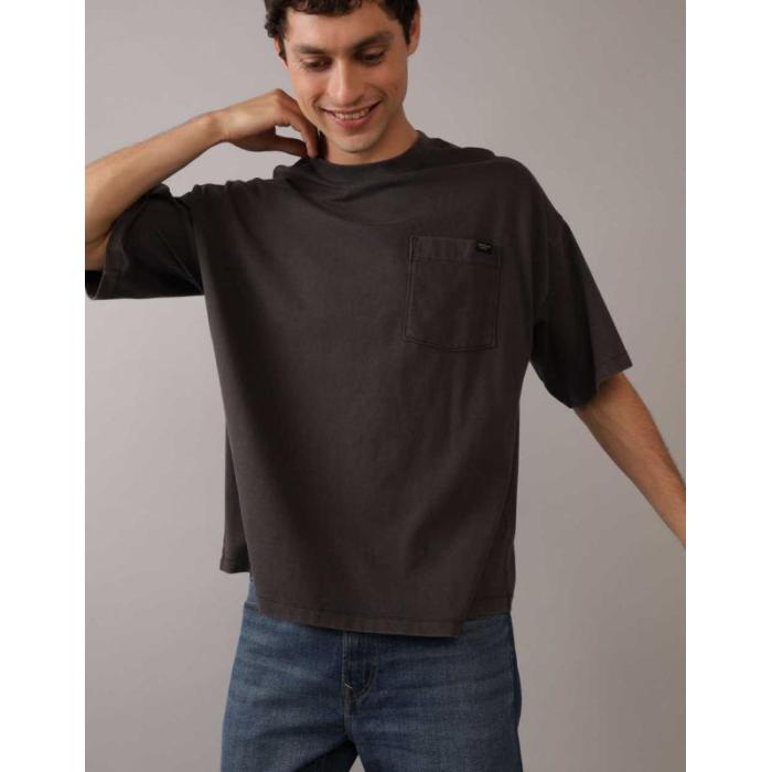 アメリカンイーグル American Eagle 【 Ae Heavyweight Oversized Pocket T-Shirt Men 】 Tシャツ メンズファッション トップス Tシャツ カットソー メンズ