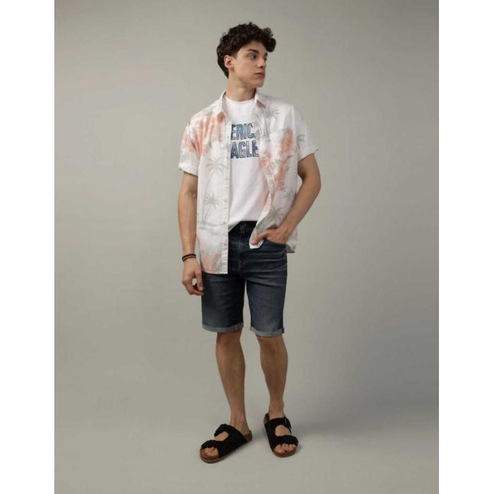 アメリカンイーグル American Eagle 【 Ae Button-Up Poolside Shirt Men 】 メンズファッション トップス カジュアルシャツ メンズ