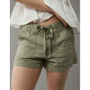 アメリカンイーグル American Eagle 【 Ae Dreamy Drape Linen-Blend Carpenter Short Women 】 レ...
