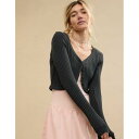 American Eagle Aerie 【 Aerie Cropped Ribbed Cardigan Women 】 カーディガン レディースファッション ...