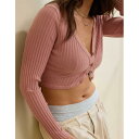 American Eagle Aerie 【 Aerie Cropped Ribbed Cardigan Women 】 カーディガン レディースファッション ...