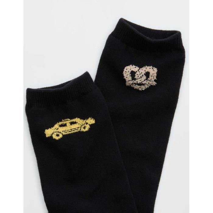 American Eagle Aerie  Aerie Graphic Crew Socks Women  եå 롼 å...