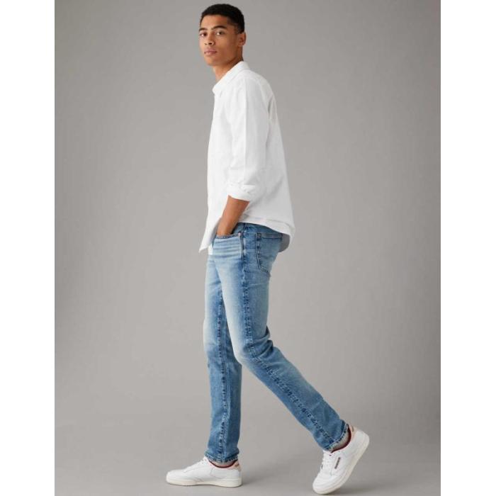アメリカンイーグル American Eagle 【 Ae Easyflex Slim Straight Jean Men 】 slim スリム メンズファッション オーダーメイド ズボン パンツ メンズ
