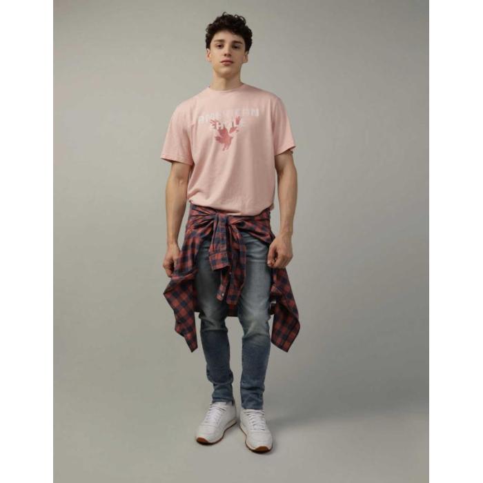 ꥫ󥤡 American Eagle  Ae Logo Graphic T-Shirt Men   եå T...