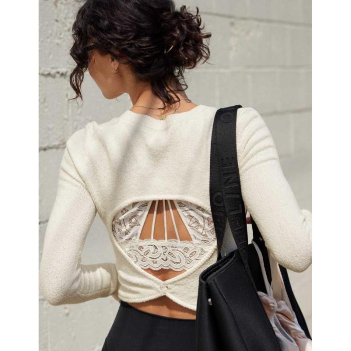 American Eagle Aerie 【 Aerie Open Back Sweater Women 】 トレーナー レディースファッション トッ..