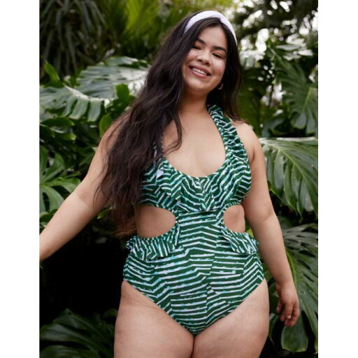 American Eagle Aerie 【 Aerie Ruffle Halter One Piece Swimsuit Women 】 水着 レディースファッション 水着 レディース American Eagle Aerie 【 Aerie Ruffle Halter One Piece Swimsuit Women 】 水着 レディースファッション 水着 レディース