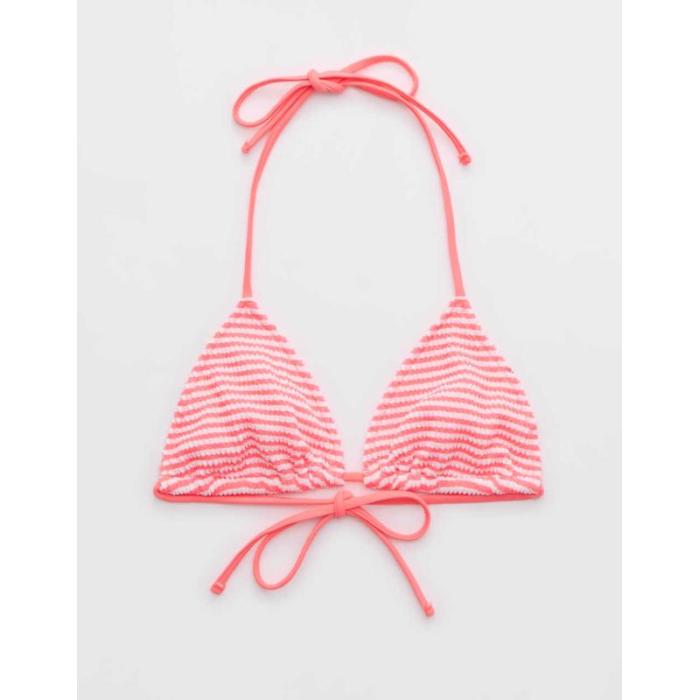American Eagle Aerie 【 Aerie Crinkle Stripe String Triangle Bikini Top Women 】 Stripe ストライプ レディースファッション 水着 レディース 3