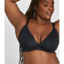 Wearlively 【 The All-Day Plunge No-Wire Bra: Jet Black Women 】 黒色 ブラック インナー 下着 ナイトウェア レディース インナー 下着 ランジェリー ブラジャー レディース