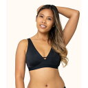 Wearlively 【 The Eco Deep V Bralette: Jet Black Women 】 ディープ 黒色 ブラック インナー 下着 ナイトウェア レディース インナー 下着 ランジェリー ブラジャー レディース