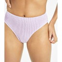 Wearlively 【 The Swim Ruched High Waist Bikini Bottom: Lilac Women 】 ハイ レディースファッション 水着 レディース(4)