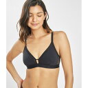 Wearlively 【 The Mesh Trim Padded Bralette: Jet Black Women 】 Padded パッド 黒色 ブラック インナー 下着 ナイトウェア レディース インナー 下着 ランジェリー ブラジャー レディース