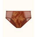 Wearlively 【 The Metallic Palm Mesh High Waist Bikini: Burnished Mahogany/Metallic Palm Print Women 】 ハイ インナー 下着 ナイトウェア レディース インナー 下着 ランジェリー ショーツ その他 レディース