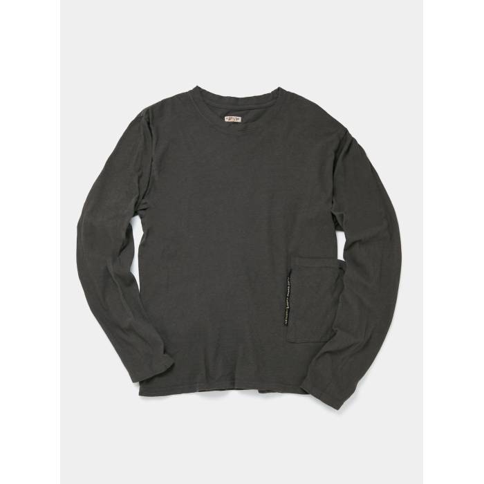 Kapital 【 Gauze Biscuit L/S Tee Mens Ink Black 】 長袖・ロングスリーブ Tシャツ メンズファッショ..