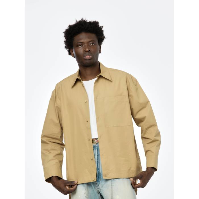 륵 Jil Sander  Oversized Drawstring Shirt Men  󥺥եå ȥåץ ...