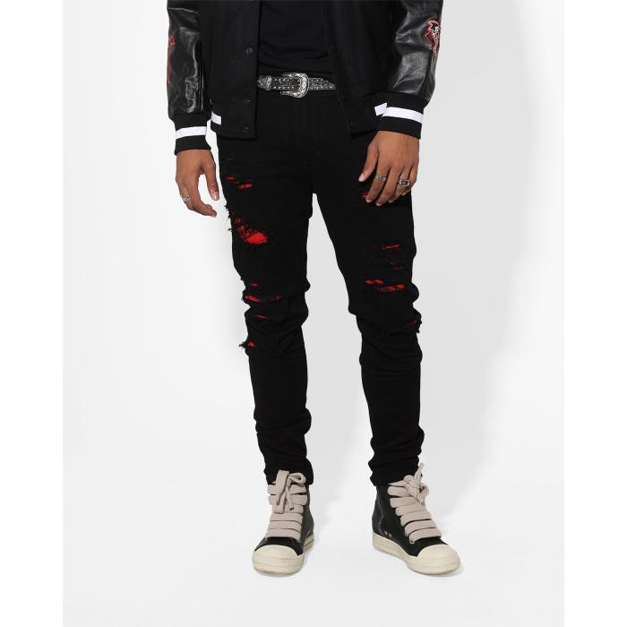 Saint Morta 【 Tarta Summum Jean Mens Black 】 メンズファッション ズボン パンツ メンズ 黒色 ブラック