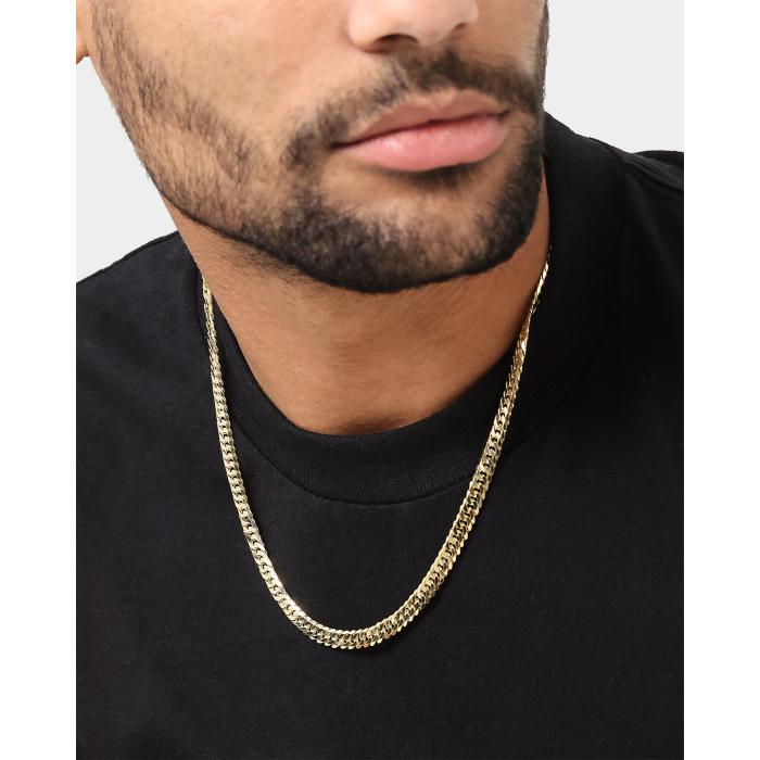 House Of Auric 【 6.4Mm Double Curb Chain Mens 18K-Gold-Vermei 】 ジュエリー アクセサリー メンズジュエリー アクセサリー ネックレスチェーン メンズ