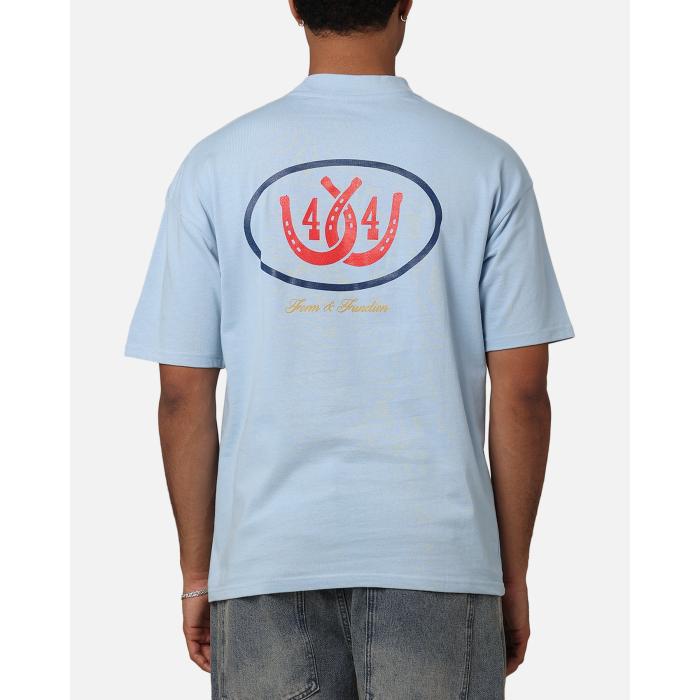 404 【 Desert Frontier T-Shirt Mens Light-Blue 】 Tシャツ メンズファッション トップス Tシャツ カットソー メンズ