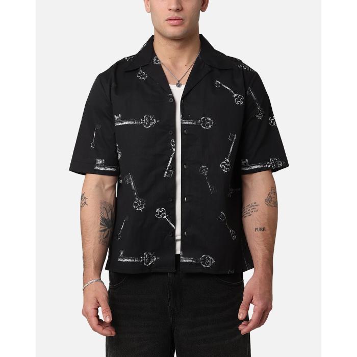 Saint Morta 【 Skeleton Key Button Up Shirt Mens 】 メンズファッション トップス その他 メンズ