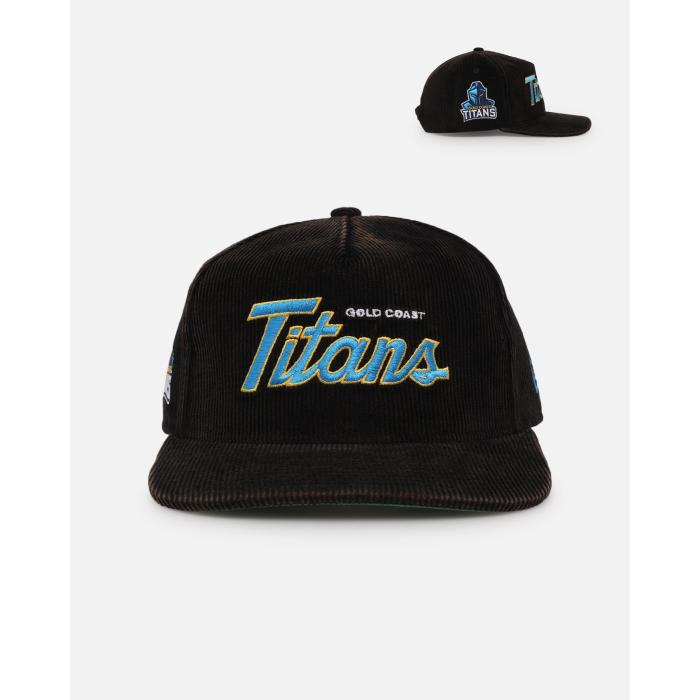 ニューエラ New Era 【 Gold Coast Titans 'Nrl Golder Washed Black' Pre-Curved Corduroy Golfer Snapback Mens 】 ゴールド タイタンズ コーデュロイ Snapback スナップバック バッグ バッグ 小物 ブランド雑貨 帽子 メン